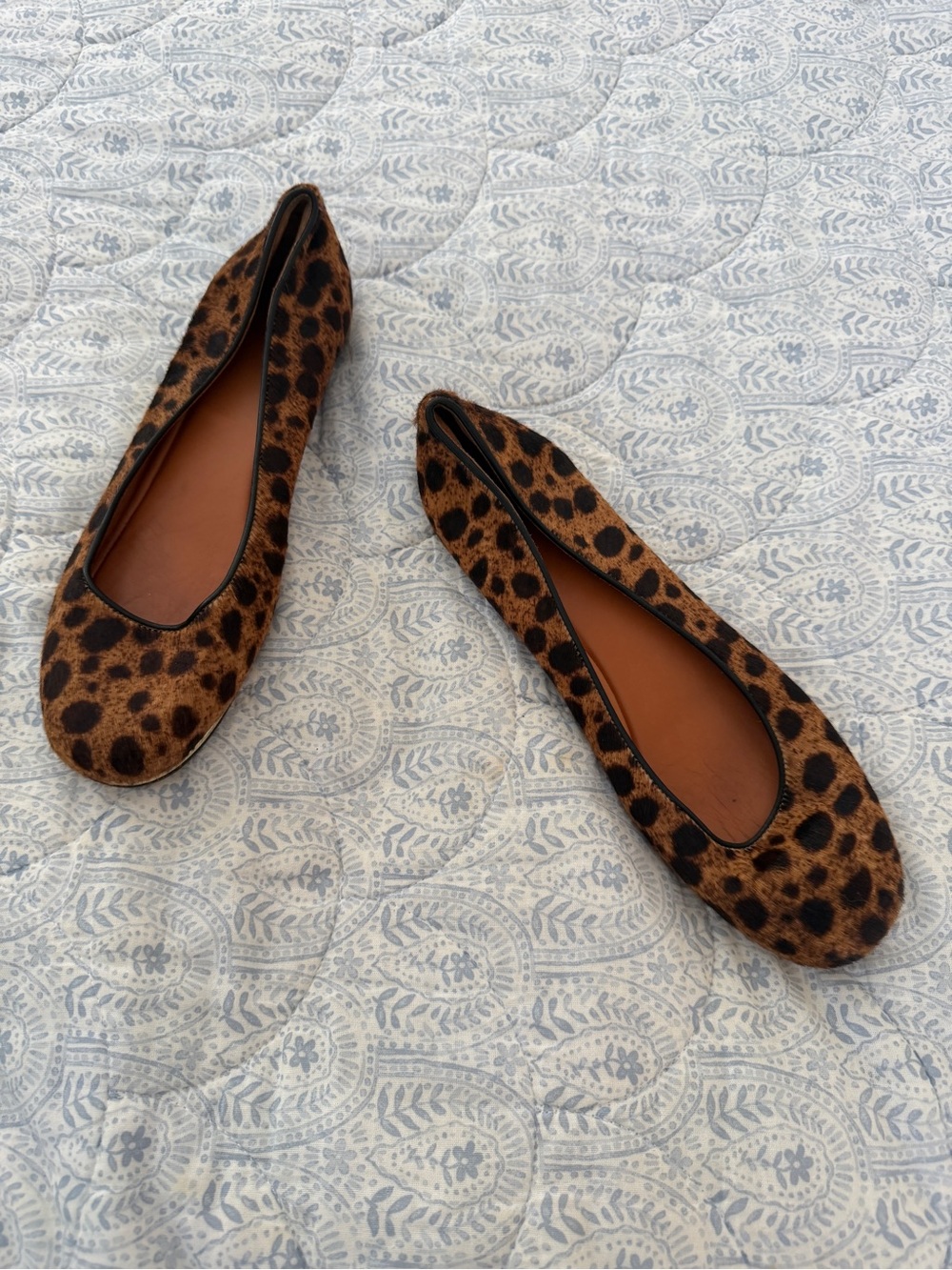 Givenchy Leopard-Print Ballet Flats in Brown and Black